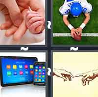 4pics1word answers cheats level TouchThe answer is: Touch